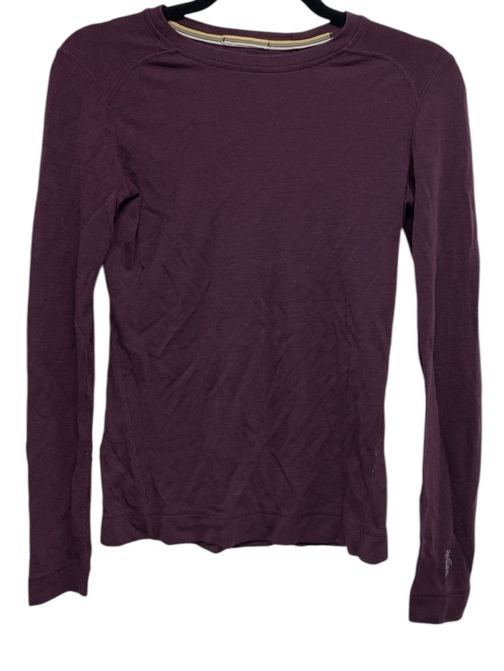SMARTWOOL Purple Long Sleeve Merino Wool Crewneck Base Layer Top Size Small